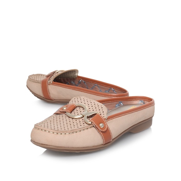 Anne Klein Shoes - Anne Klein Tan Slip On Loafers Flats